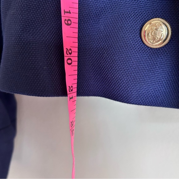 BROOKS BROTHERS Navy Double Breasted Twill Coat 12 - Picture 5 of 7